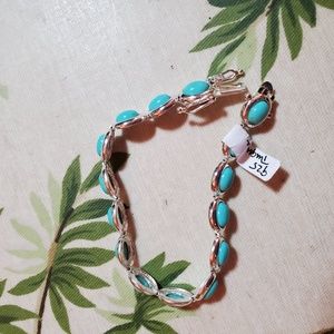 Sleeping Beauty Turquoise Sterling Silver Bracelet